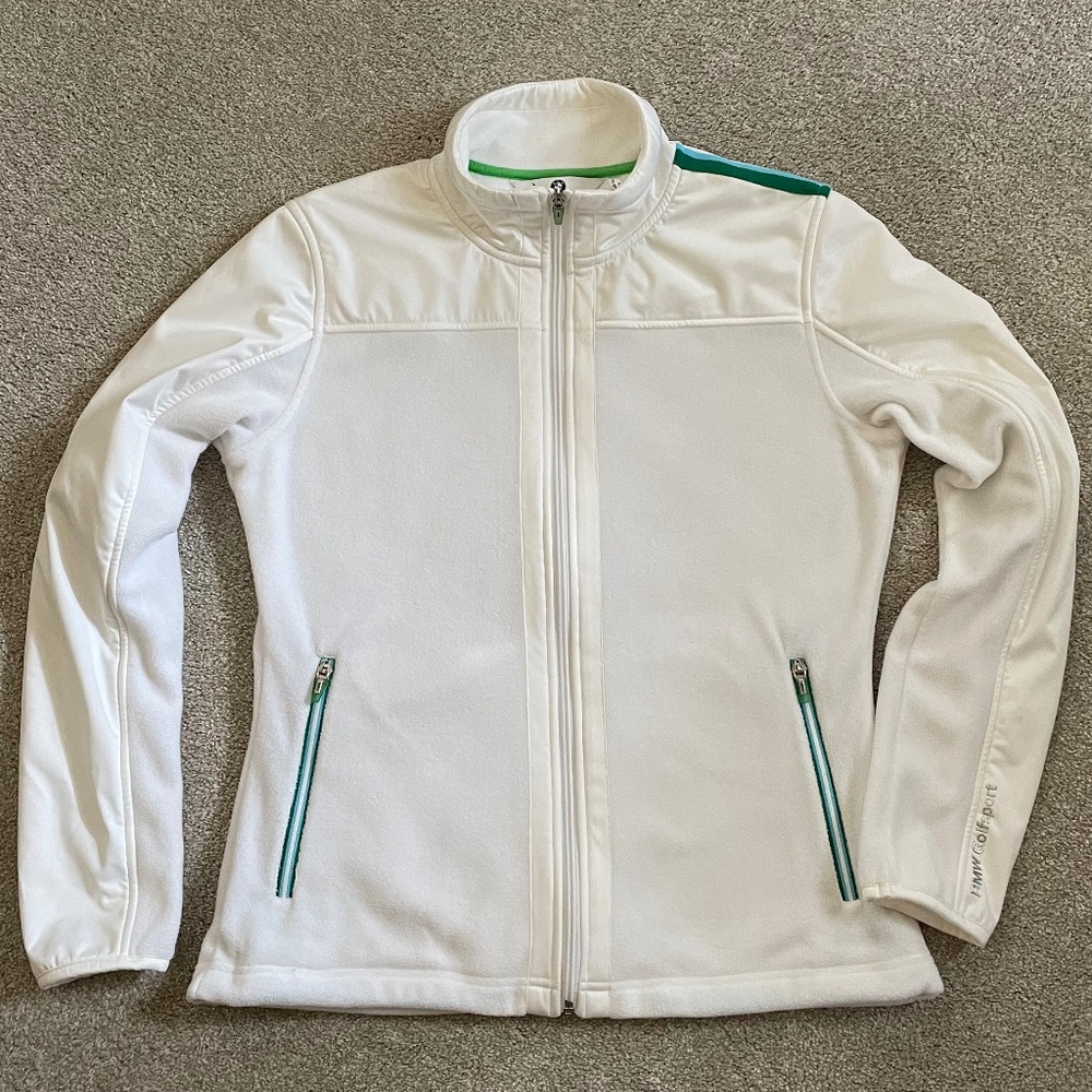 BMW Ladies White Golfsport Fleece Jacket